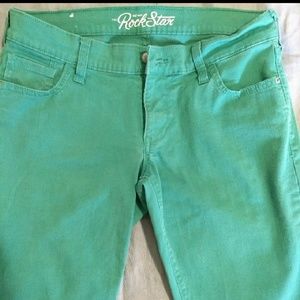 Kelly Green Rockstar Skinny Jeans